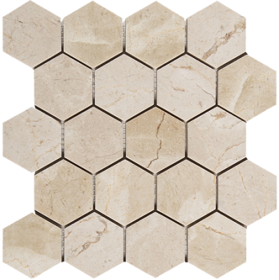 Crema Marfil Hexagons