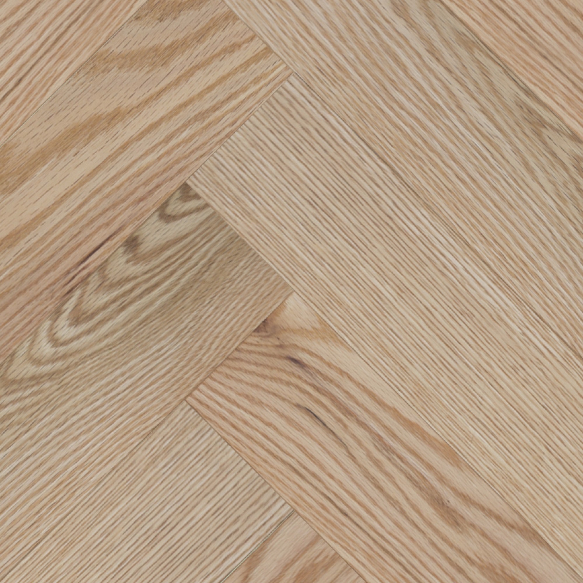 Red Oak Natural Wire Brushed HERRINGBONE